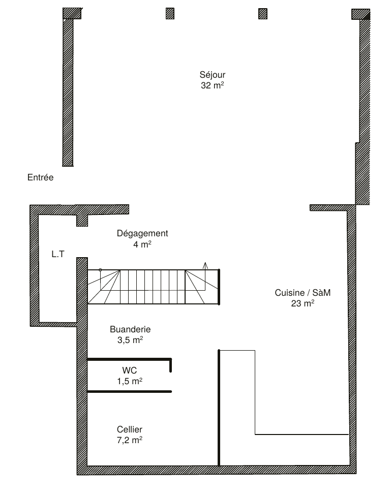 Plan projeté du rez-de-jardin — ITCS Engineering